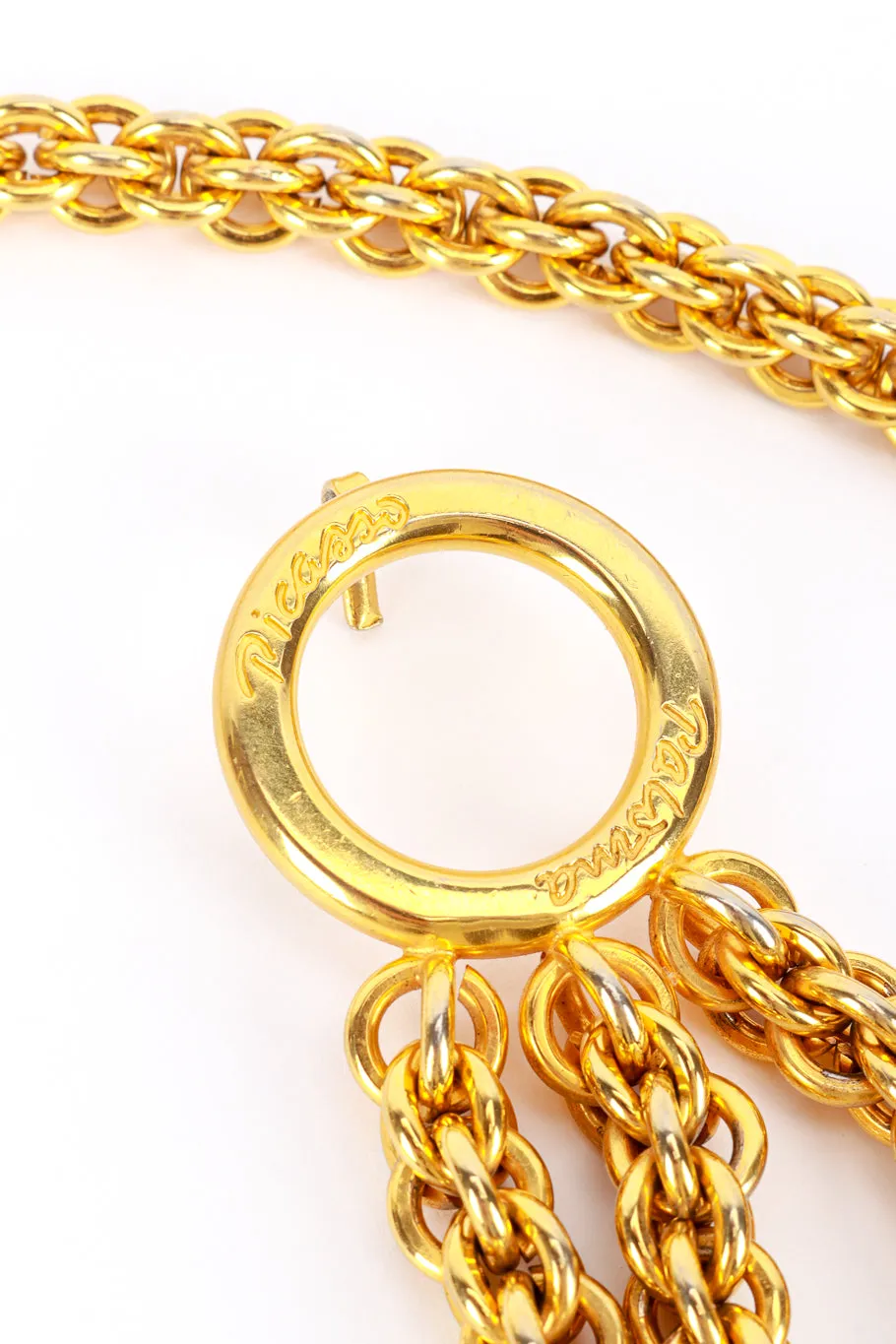 Double Rolo Link Drape Belt