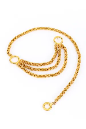 Double Rolo Link Drape Belt
