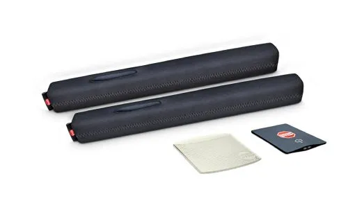 Drop Stop - The Original Patented Car Seat Gap Filler (AS SEEN ON Shark Tank) - Set of 2 and Slide Free Pad and Light