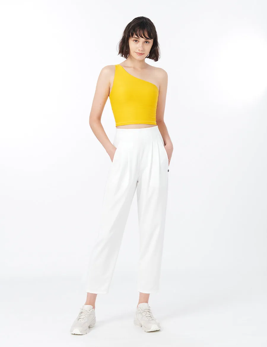easyoga LA-VEDA Single Cropped Tank - Y08 Sand Yellow