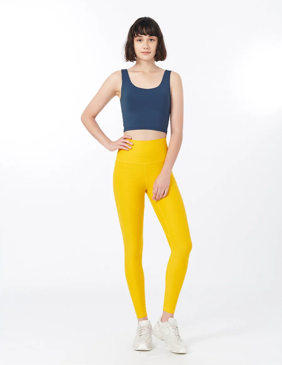 easyoga LA-VEDA Striped Cropped Tank - D68 Navy Stripe