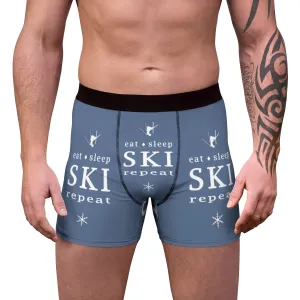 Eat Sleep SKI - Men's Boxer Briefs