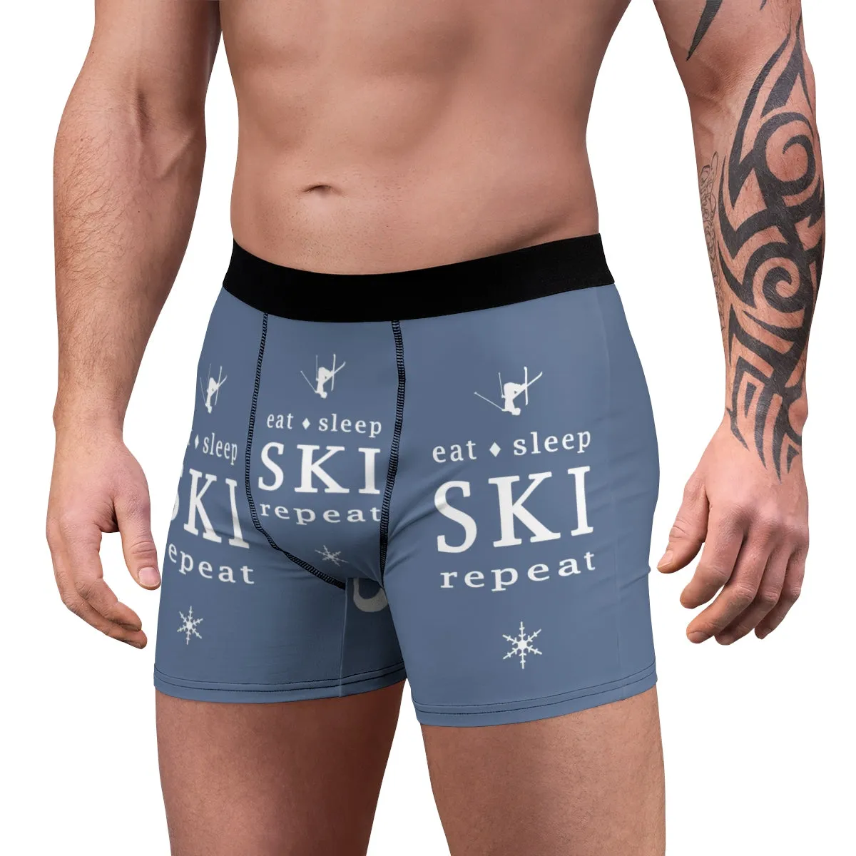 Eat Sleep SKI - Men's Boxer Briefs