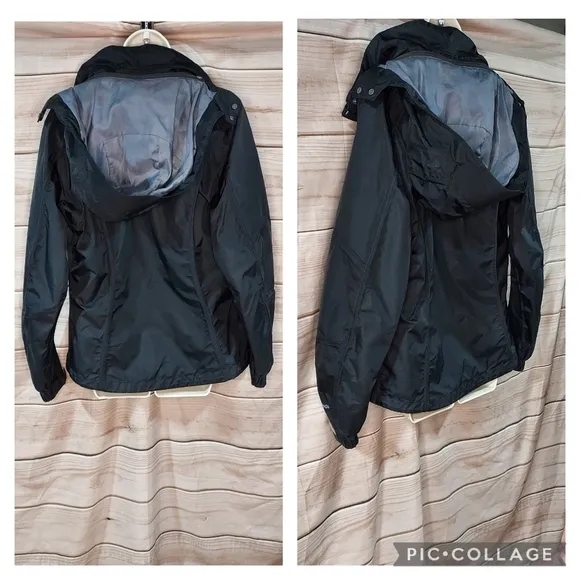 Eddie Bauer WeatherEdge 3 in 1 jacket waterproof shell &amp; fleece inner black M
