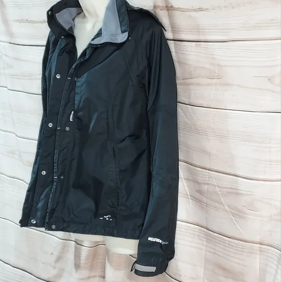 Eddie Bauer WeatherEdge 3 in 1 jacket waterproof shell &amp; fleece inner black M