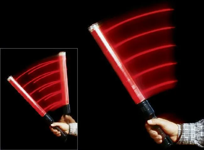 EMI Flashback LED Light Baton Traffic Controller Wand Red