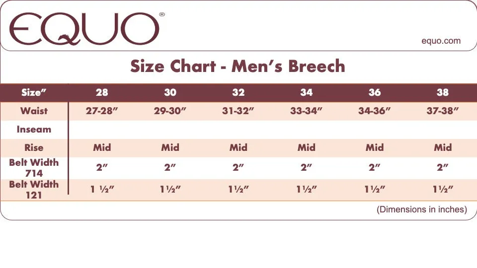 EQUO Comfort Fit Breech w/ Active Grip - Men's (714)