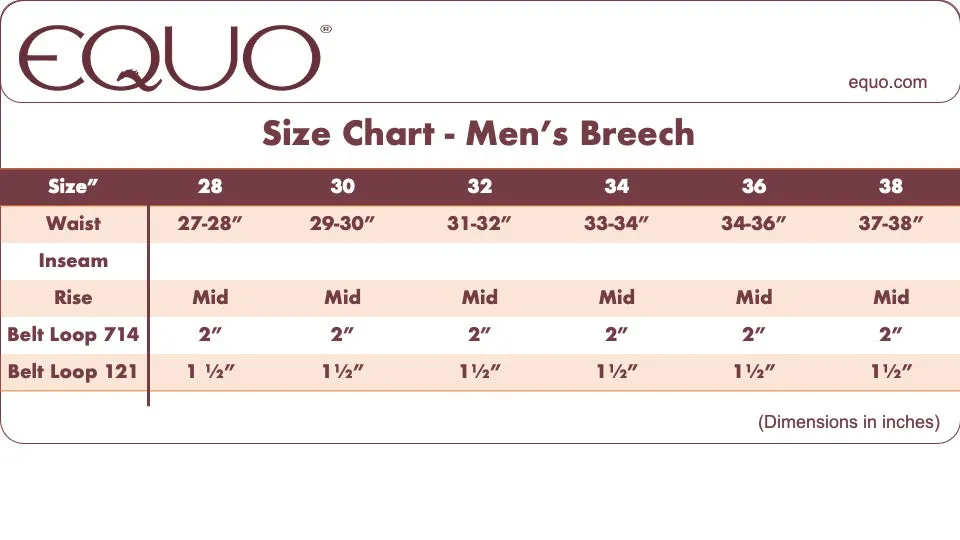 EQUO Performance Fit Breech w/ Active Grip - Men's (121)