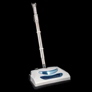 EUP Electric Powerbrush With Switch Headlight Curly Cord Telescopic Wand Geared Belt With Shutoff Light Grey
