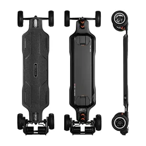 Exway Atlas Pro 2WD All-Terrain Off Road Electric Skateboards, Top Speed of 35 Mph, 24 Miles Range, 3200W Dual Motor, IP55 Waterproof, Professional Electric Longboard for Adults