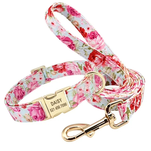 Fascinating Florals: Collars And Leashes | Personalized