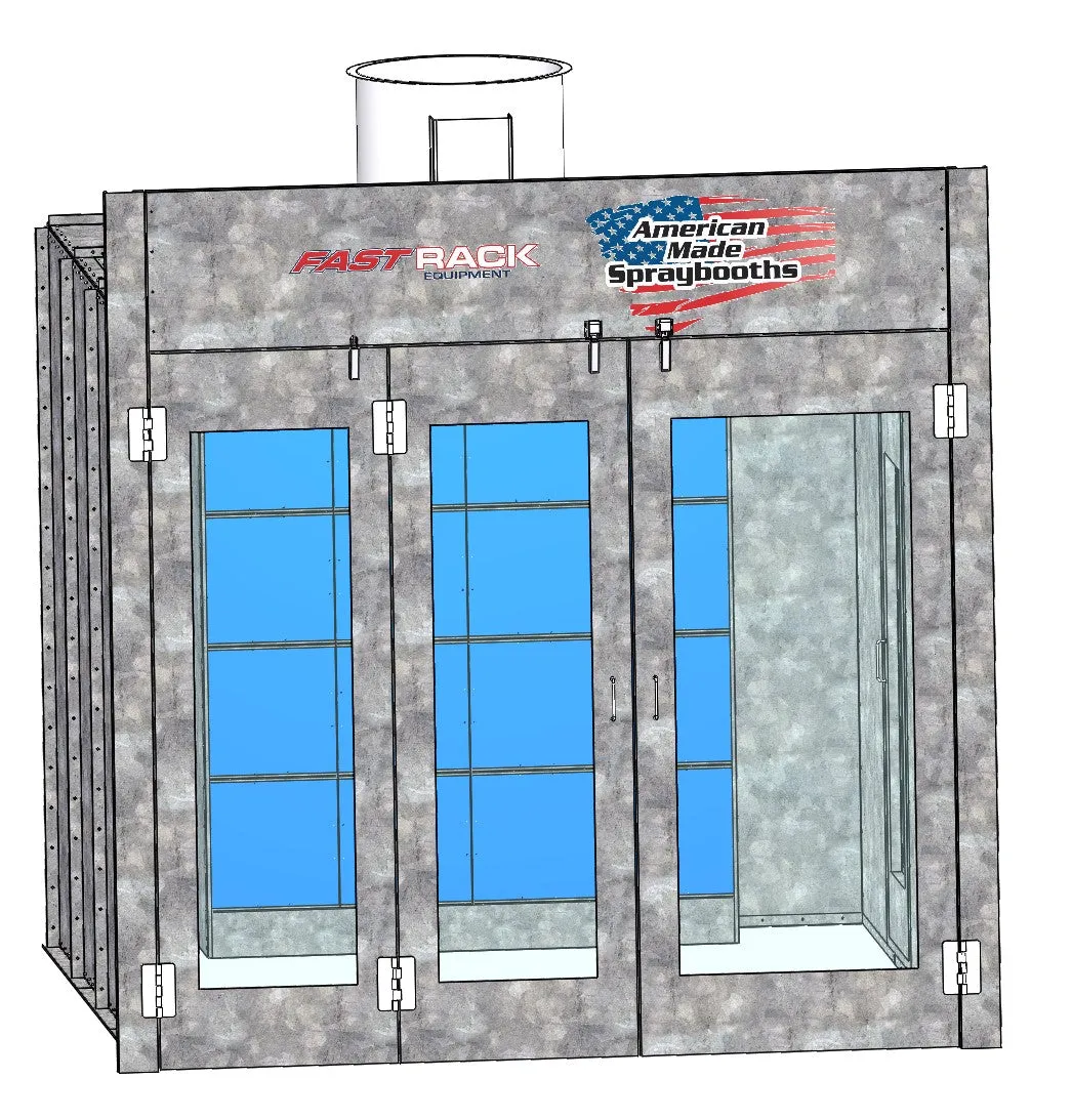 Fast Rack Equipment 10x12x9 Professional Finishing Semi-Down Draft Enclosed Spray Booth