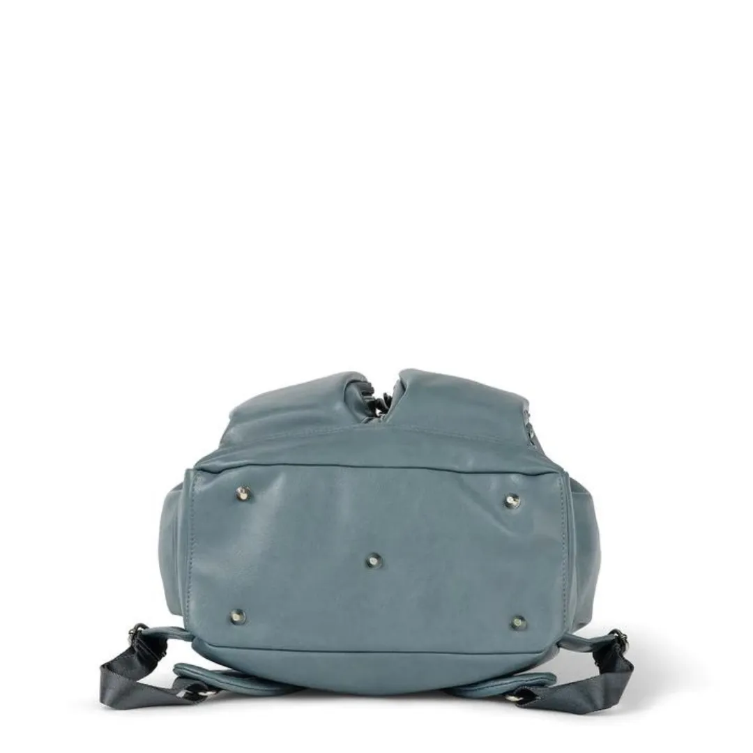 Faux Leather Signature Nappy Backpack