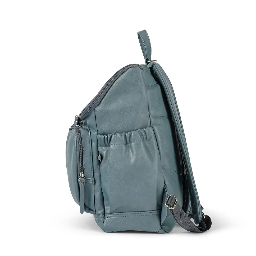 Faux Leather Signature Nappy Backpack