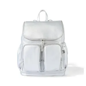 Faux Leather Signature Nappy Backpack