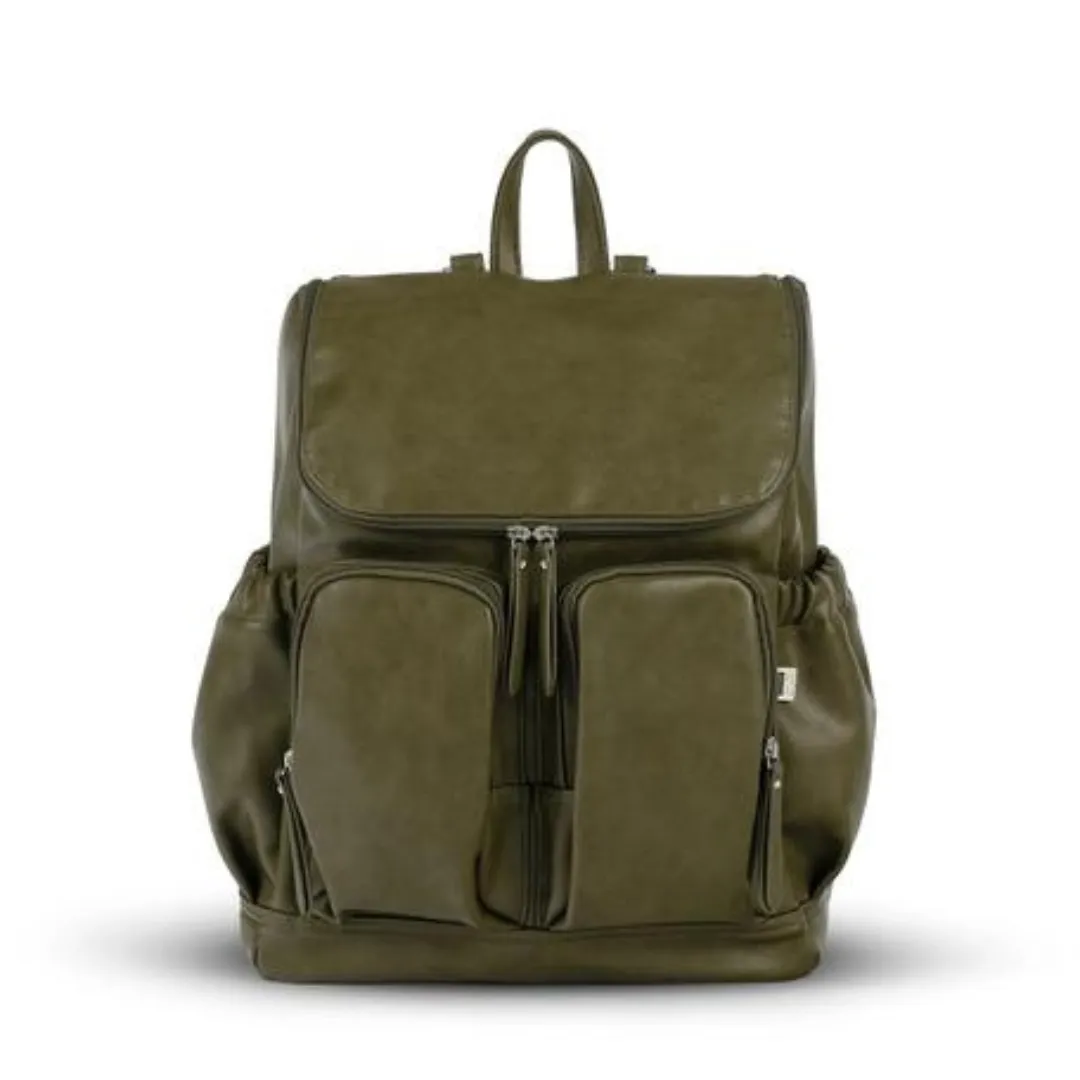 Faux Leather Signature Nappy Backpack