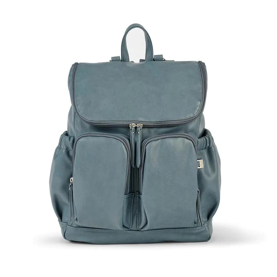 Faux Leather Signature Nappy Backpack