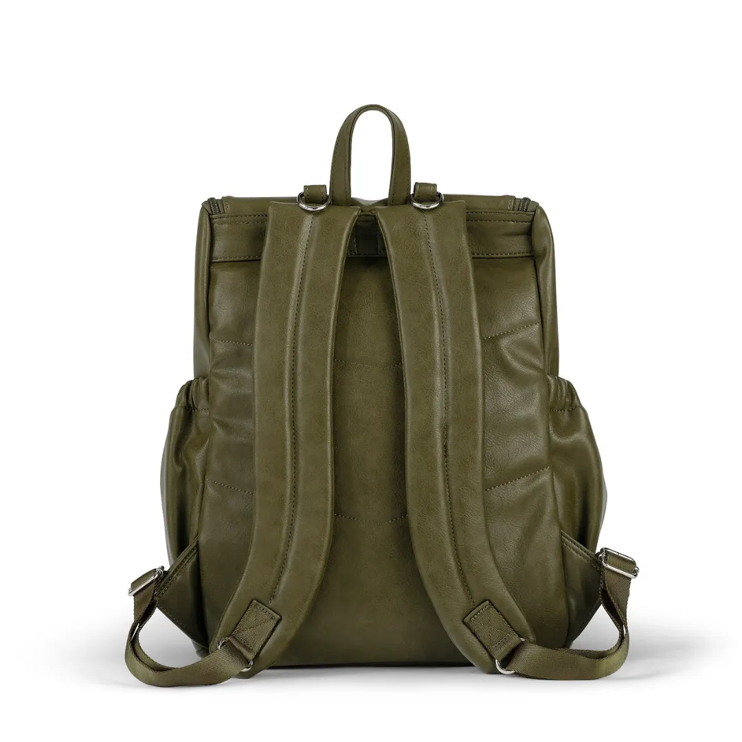 Faux Leather Signature Nappy Backpack
