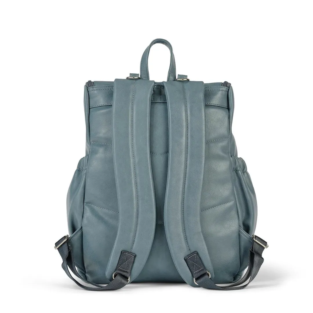 Faux Leather Signature Nappy Backpack