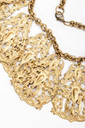 Filigree Plate Collar Necklace