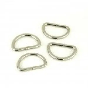 Four D-Rings 1 inch Nickel - Sallie Tomato