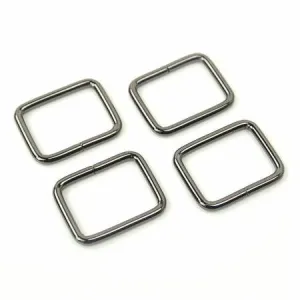Four Rectangle Rings 1 inch Gunmetal