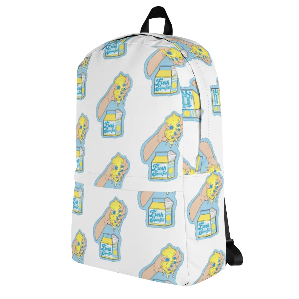 Fresh Squeezed Pattern Backpack - White