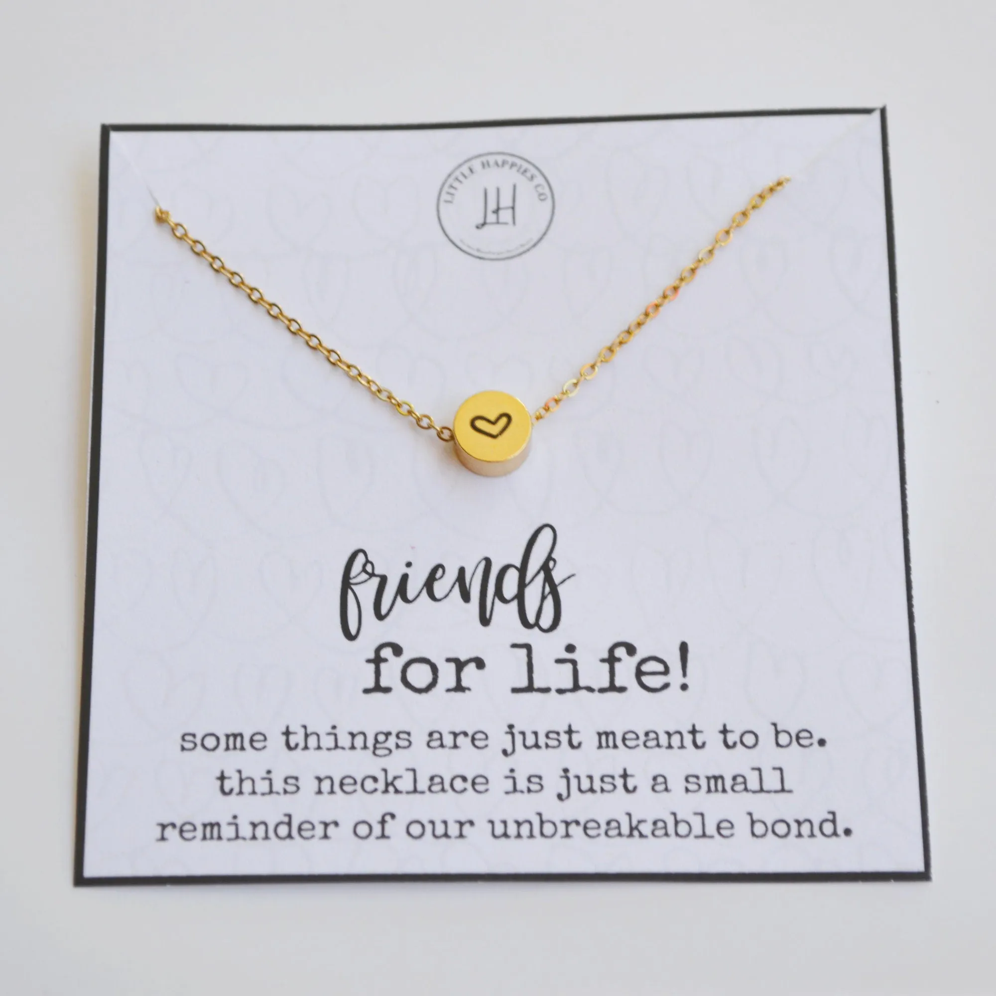 Friends For Life Card With Necklace - Best friend necklace, Best friend gift, Maid of honor gift, Thank you gift, Wedding party gifts, BFF