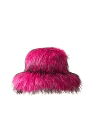 FURRY BUCKET HOT PINK