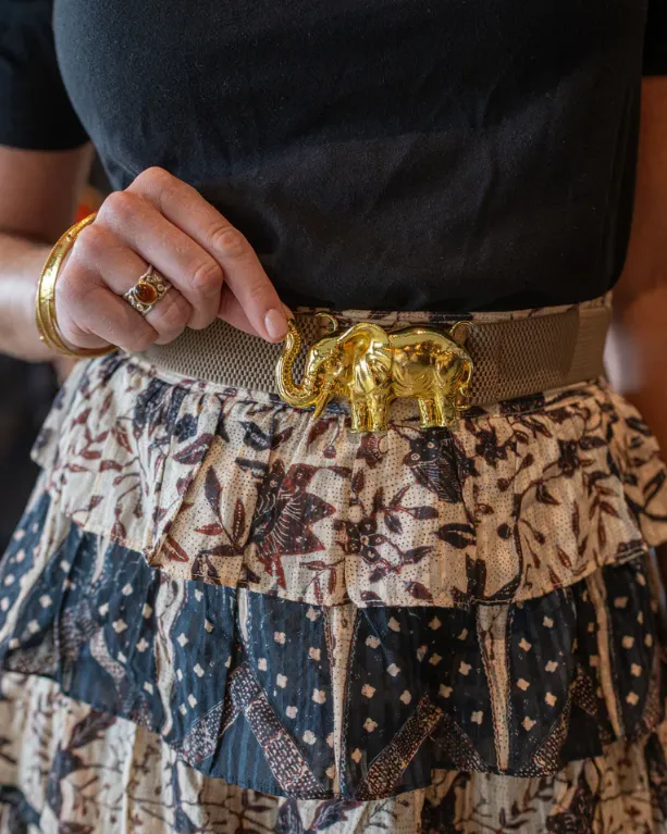 Garland Bags Stretch Band Belt - Taupe