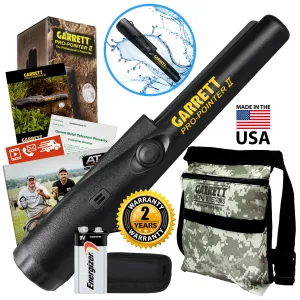 Garrett Pro-Pointer II and Garrett Treasure Pouch Metal Detecting Finds Bag