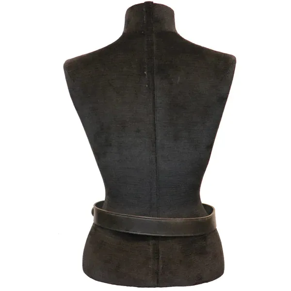 GAULTIER JEANS Black Belt W/ Logo Buckle