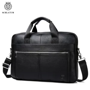 Genuine Leather Hard Laptop Briefcases for Men