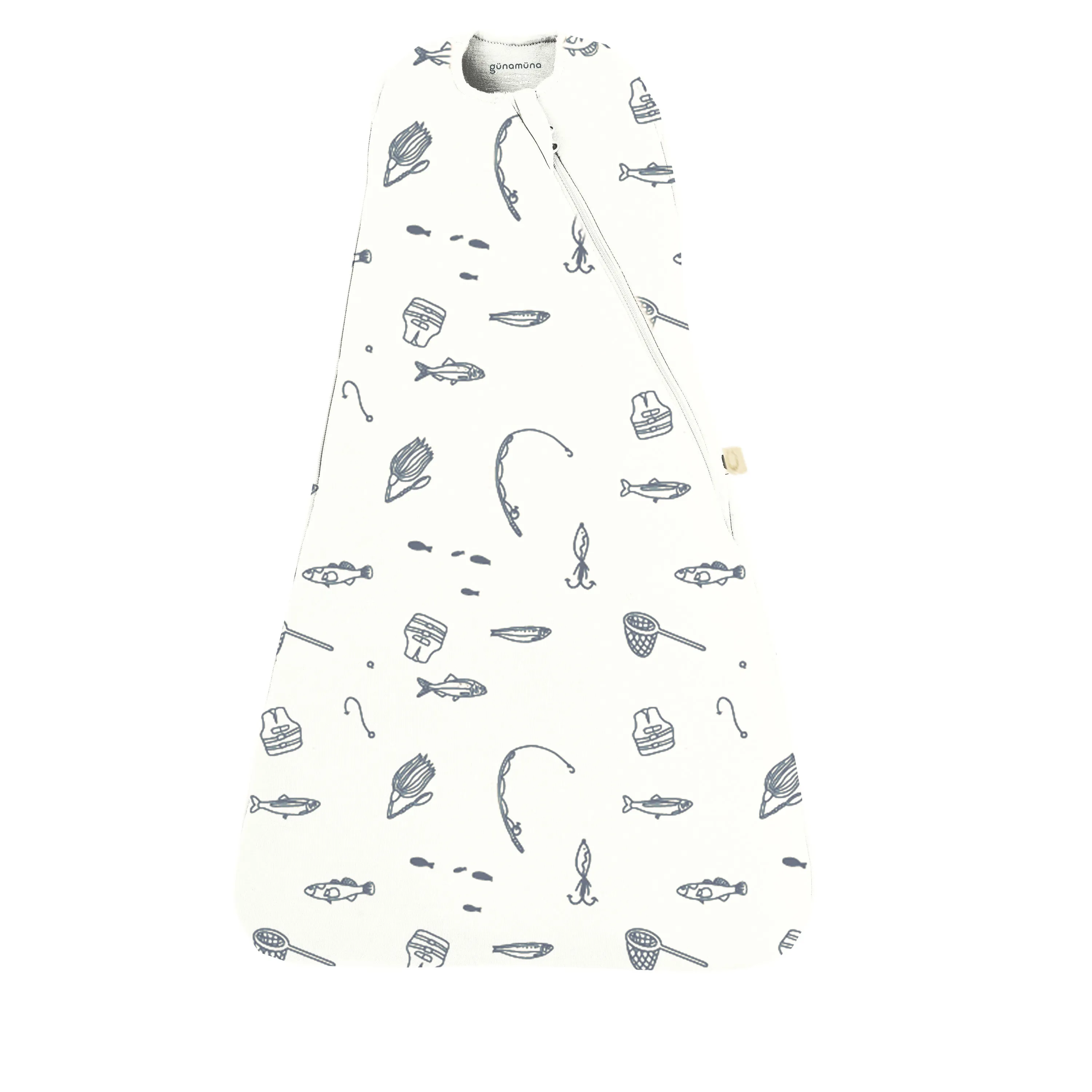 günamüna Swaddle Sleep Sack Duvet Bamboo Fishing 1 TOG (Min. of 2, multiples of 2)
