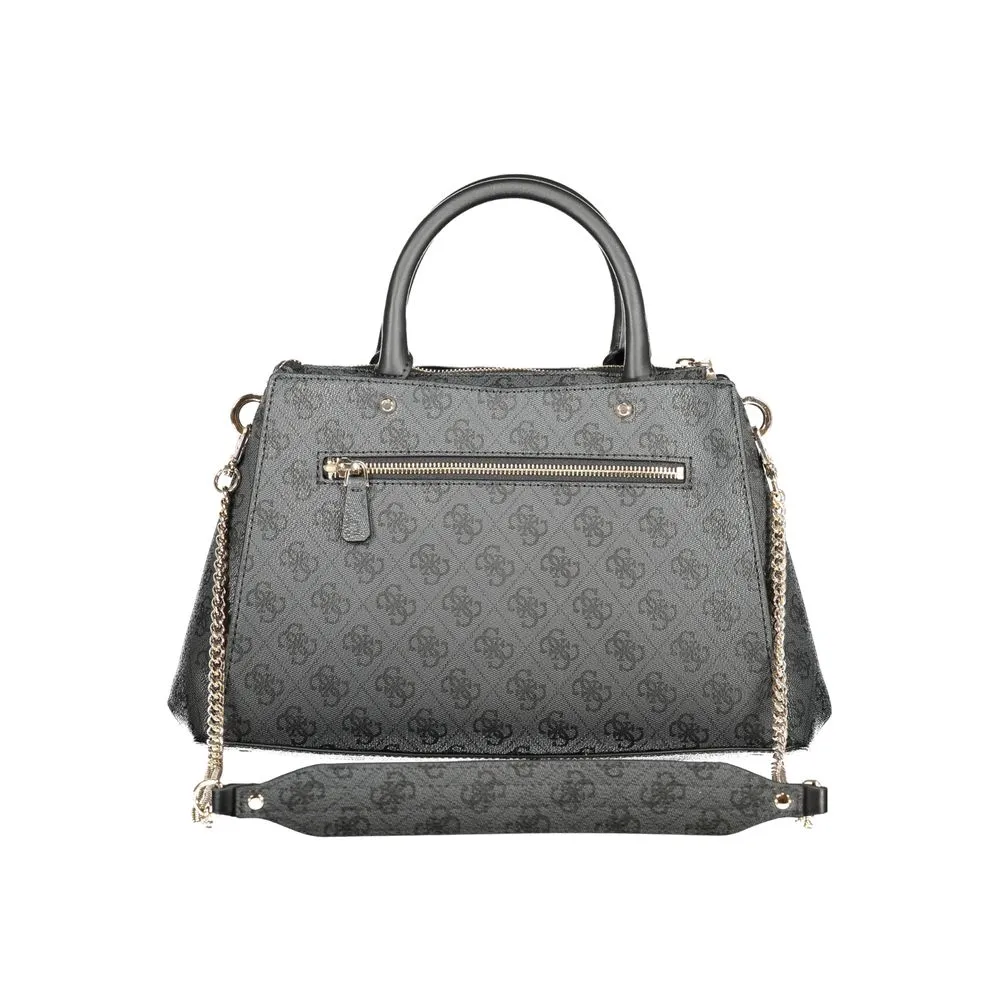 Gray Polyethylene Women Handbag