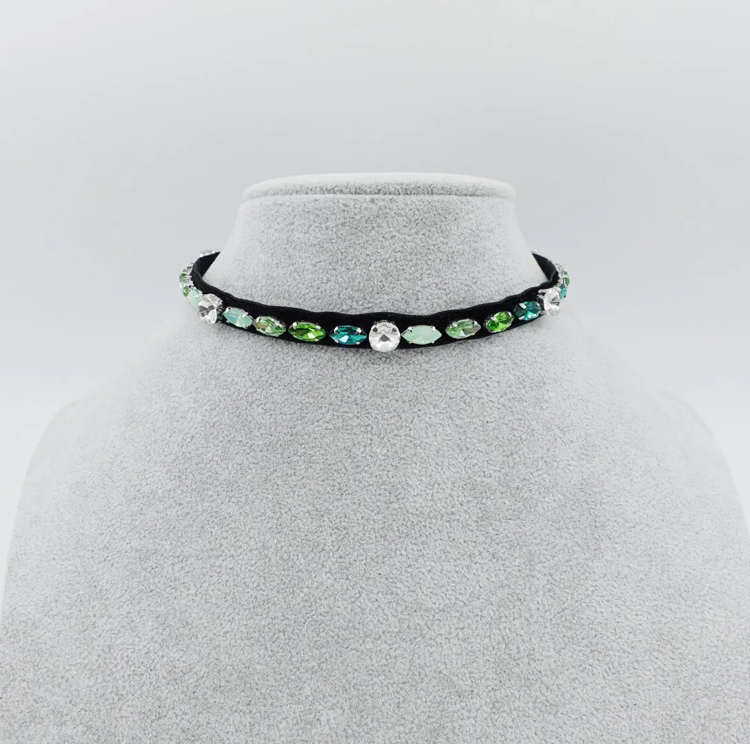 Green Crystal Red Carpet Necklace