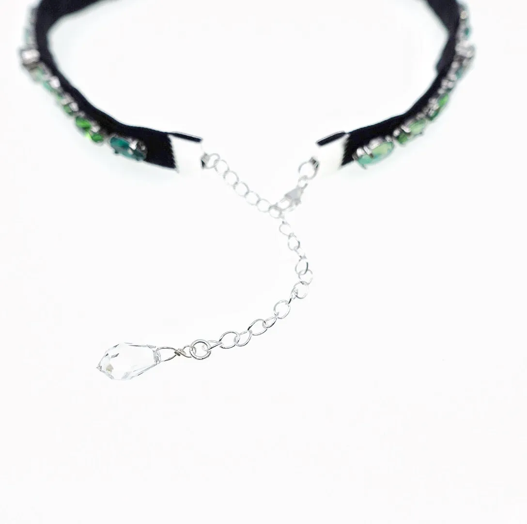 Green Crystal Red Carpet Necklace