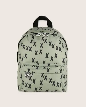 Green Kisses Print Backpack
