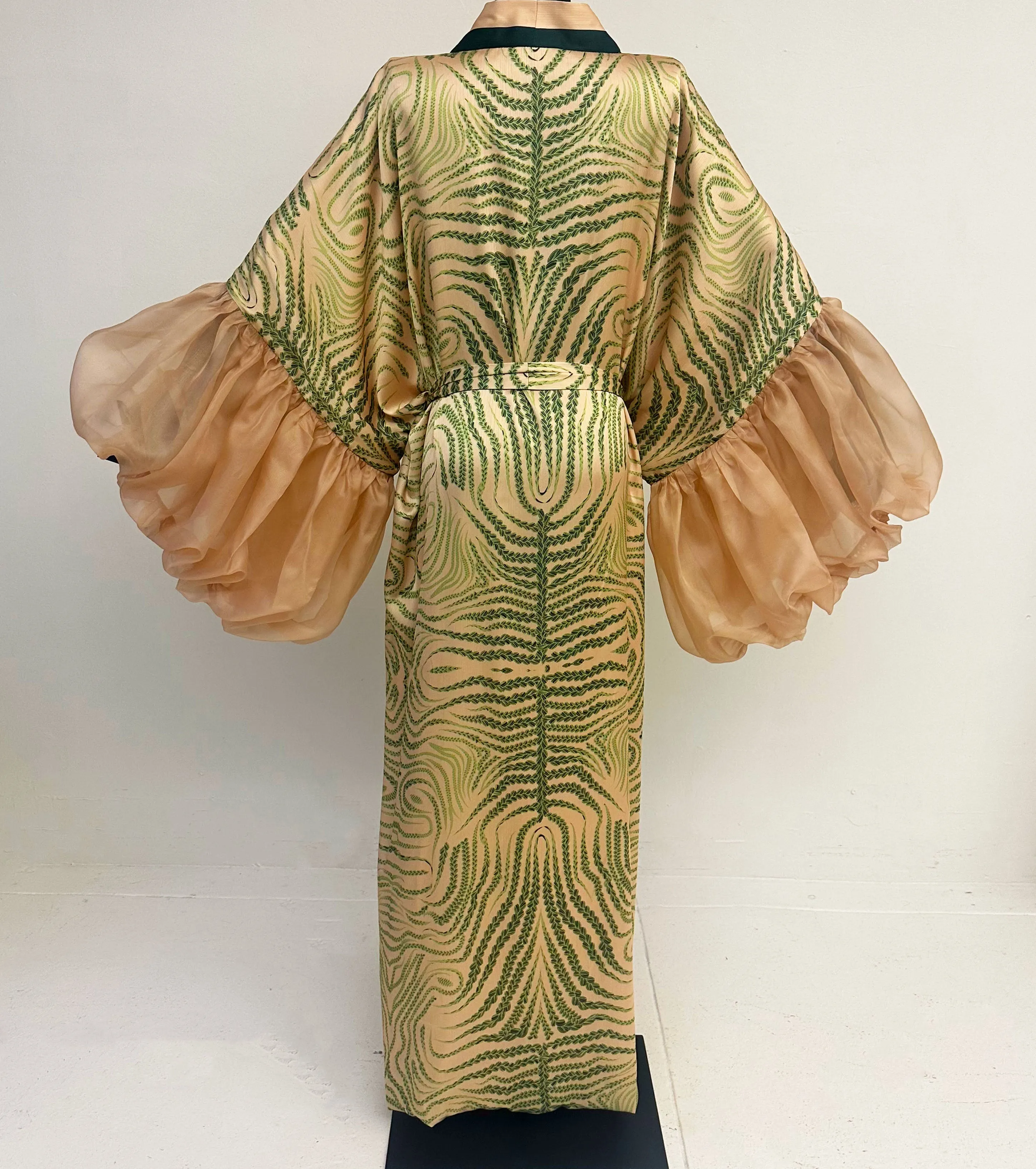 Green Ritual Wilted Sleeve Robe (Made to Order)
