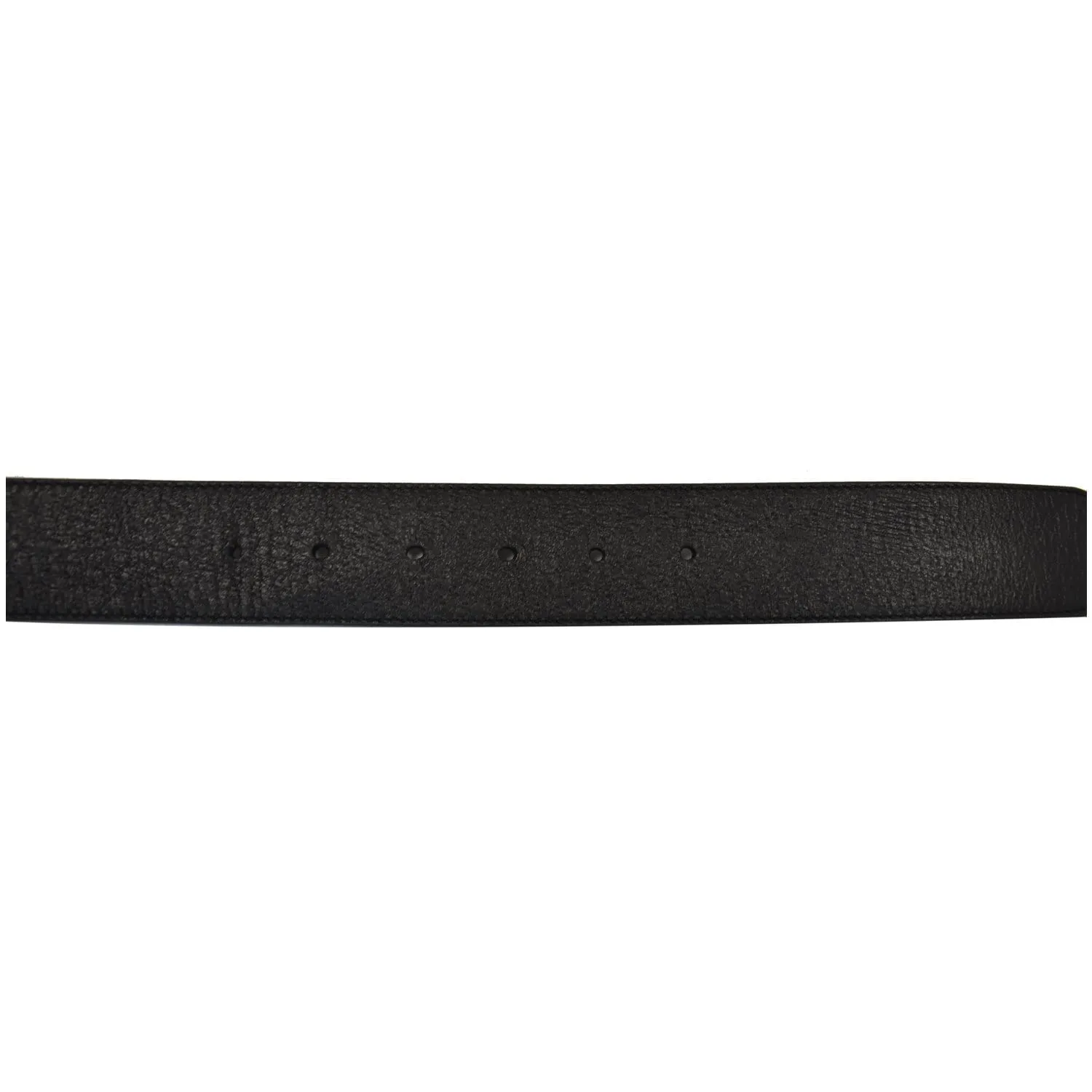 GUCCI Double G Buckle Black Leather Belt Black 406831