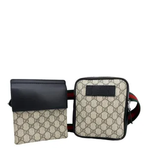 GUCCI GG Supreme Canvas Belt Bag Beige 450956