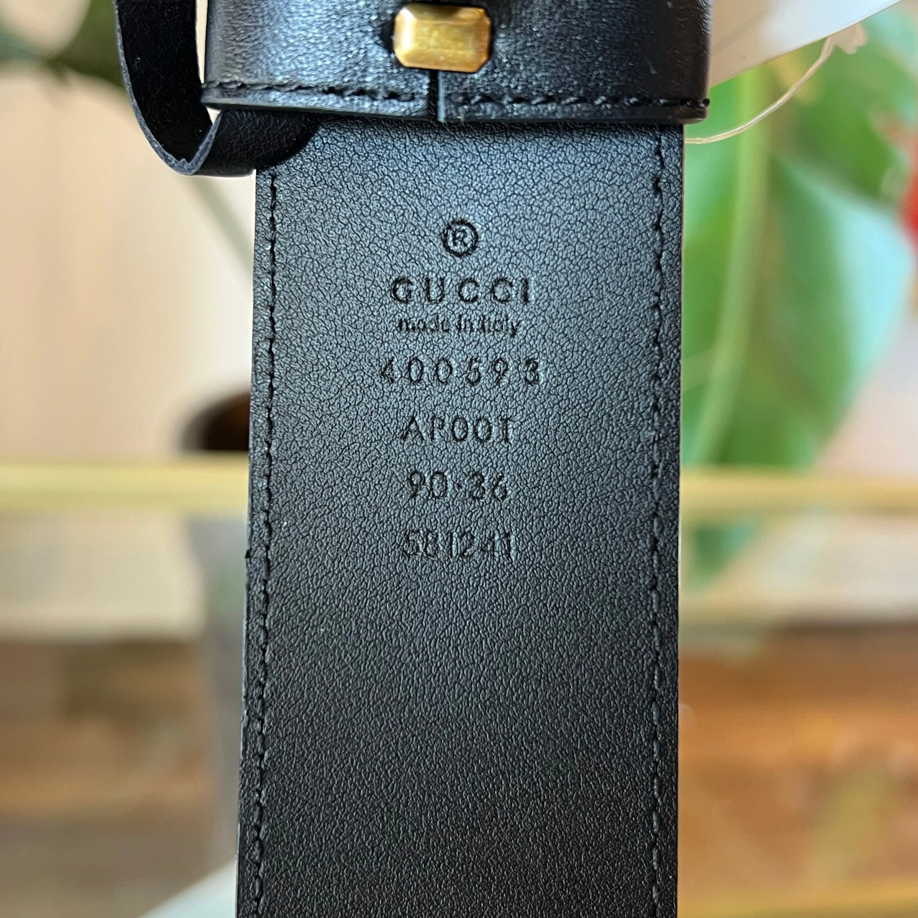 GUCCI Marmont Black Belt SZ 90/36