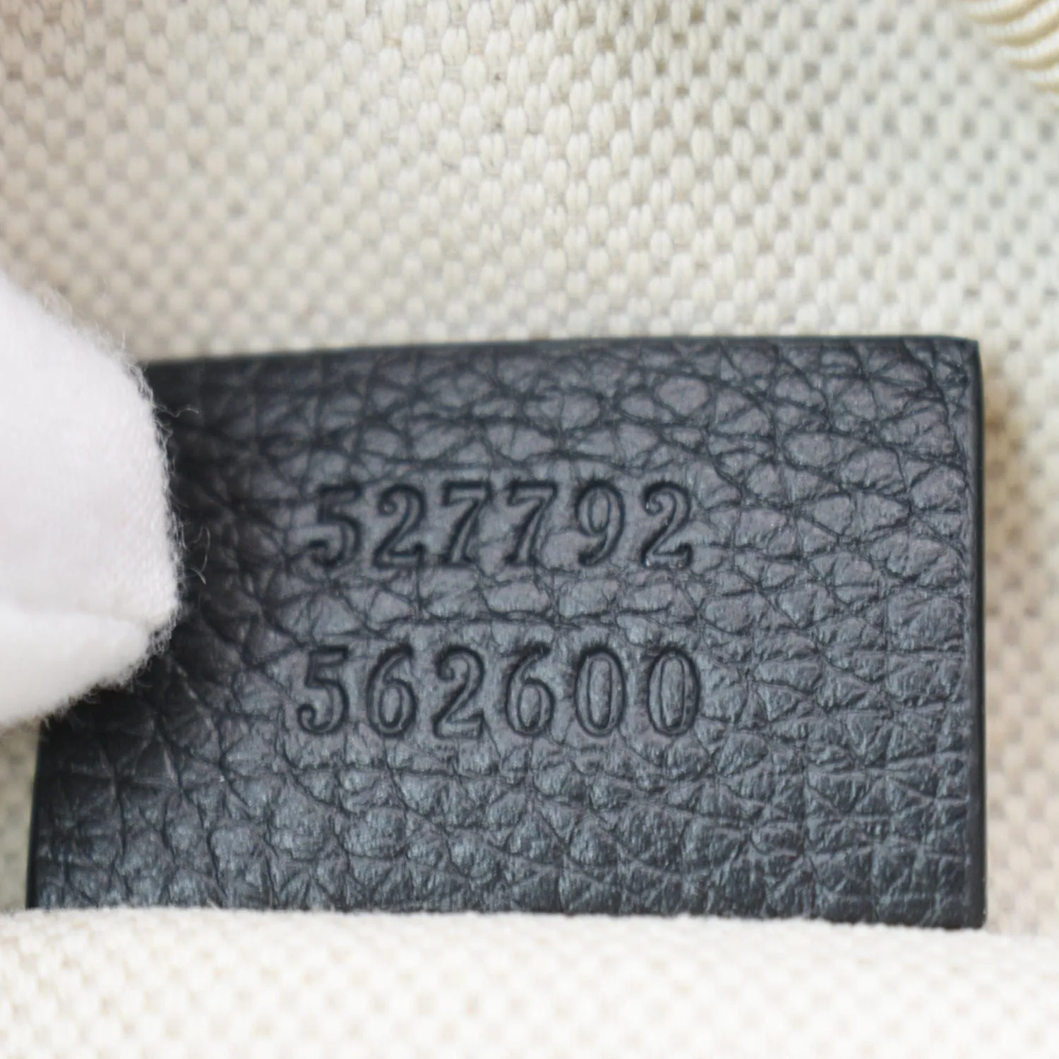 GUCCI Print Grained Calfskin Leather Small Belt Bag Black 527792