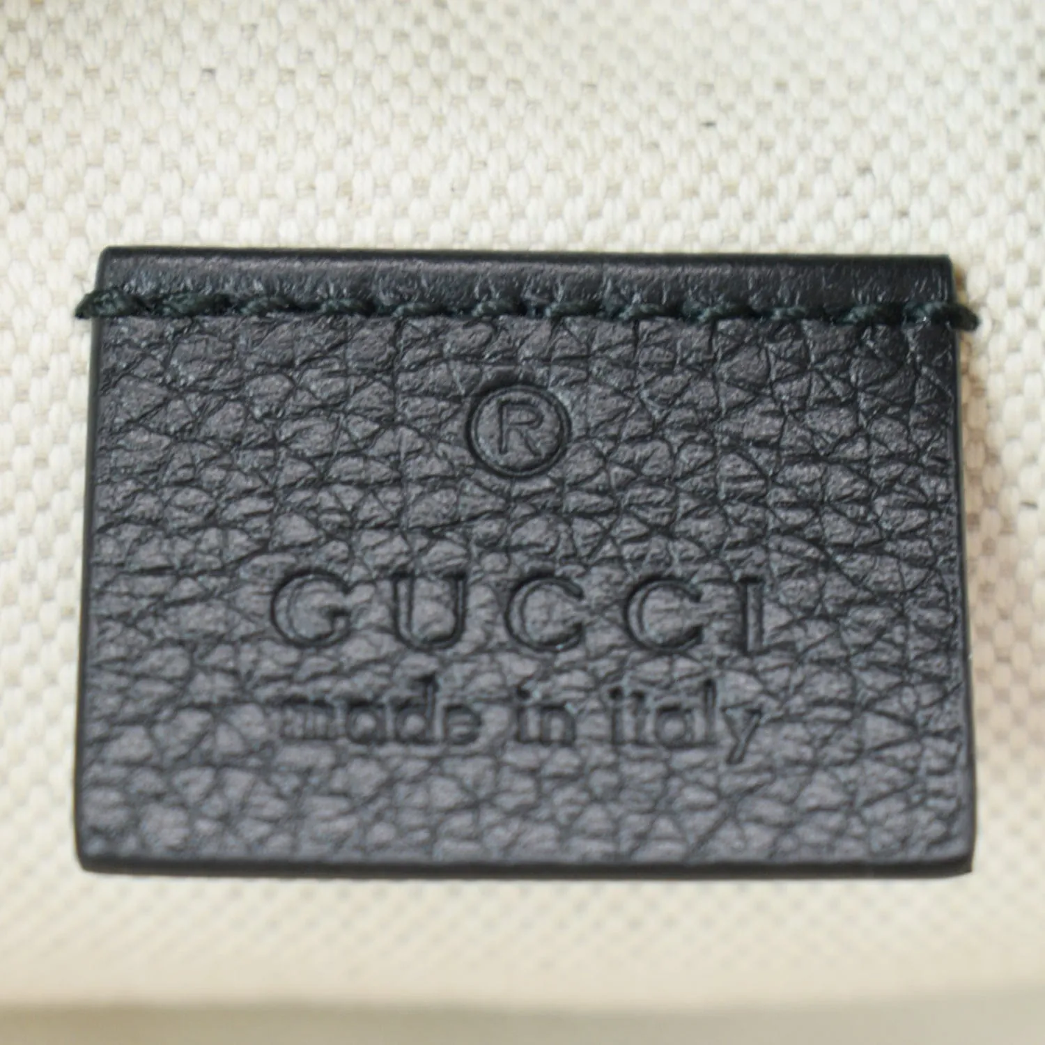 GUCCI Print Grained Calfskin Leather Small Belt Bag Black 527792