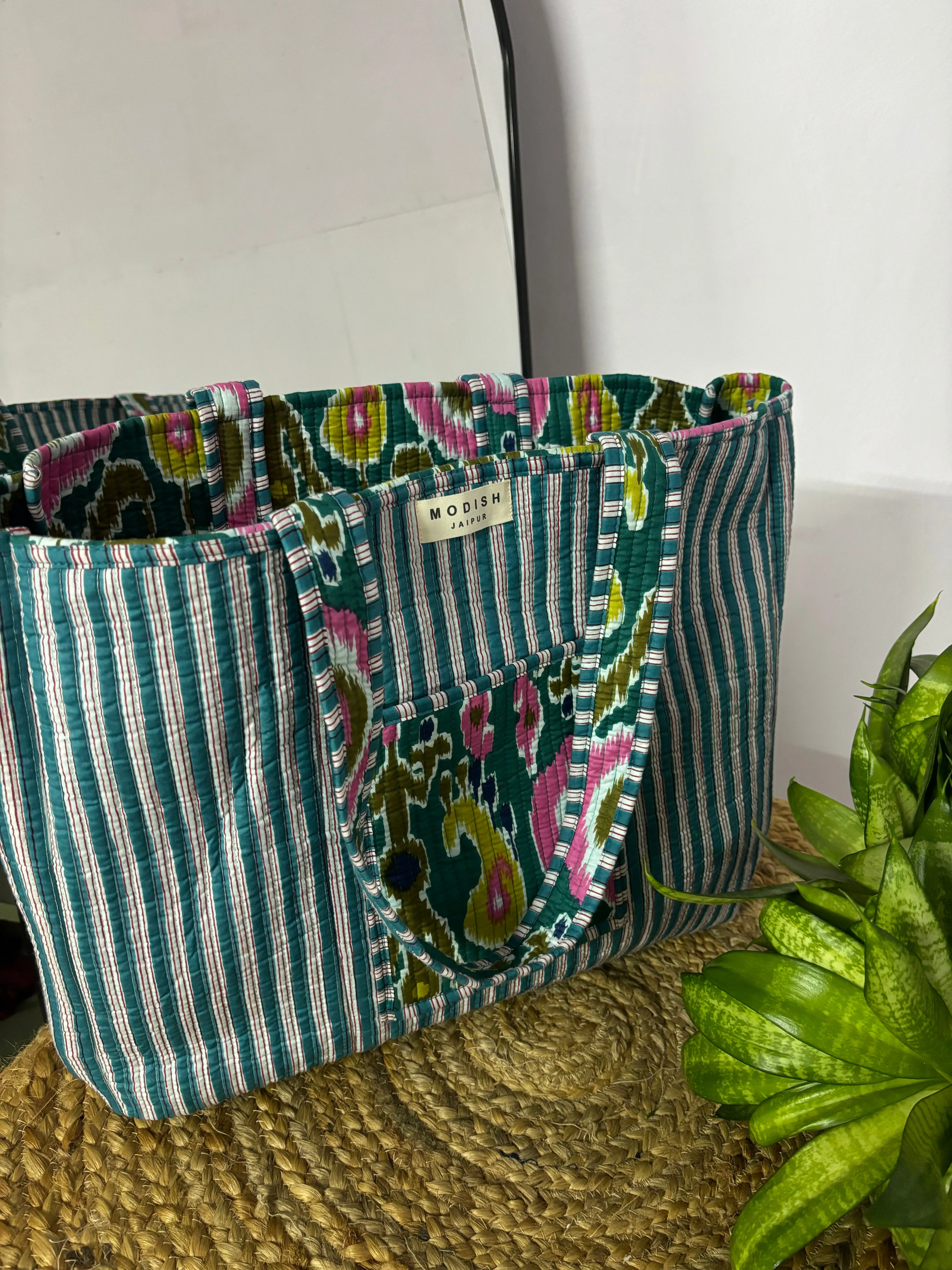 Handcrafted Reversible Tote Bag