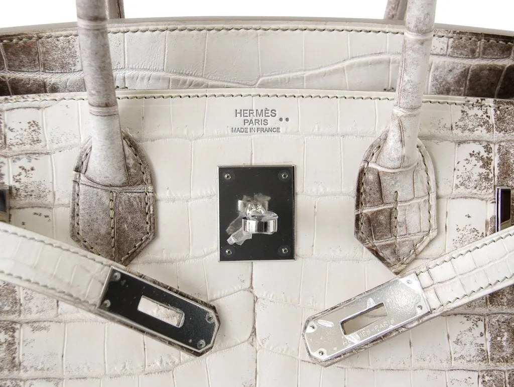 Hermès Birkin 30 Blanc Himalaya Crocodile PHW