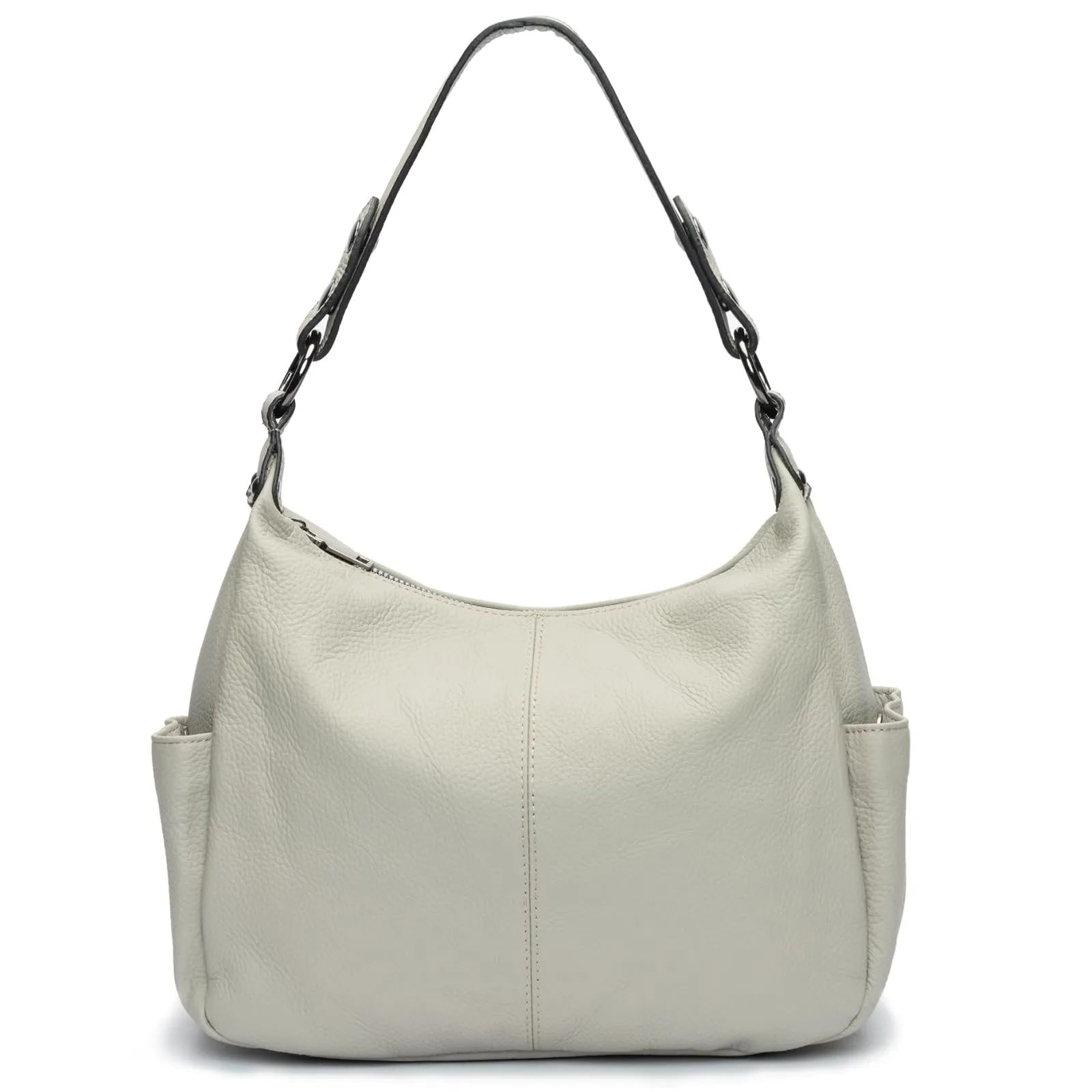 Hobo Bags for Women Real Leather Purses Grey Shoulder Bag Medium Crossbody Bags Ladies Handbags 2024 Trendy