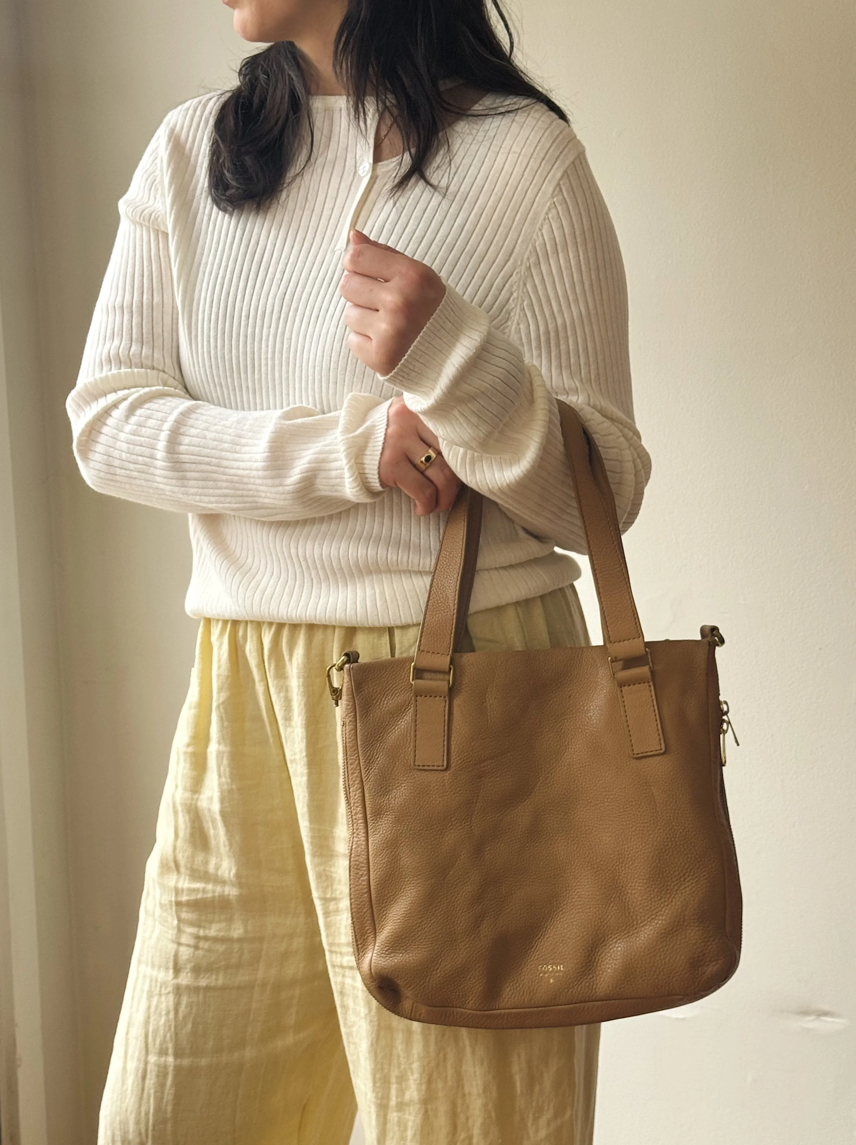 Honey Pebbled Leather Tote