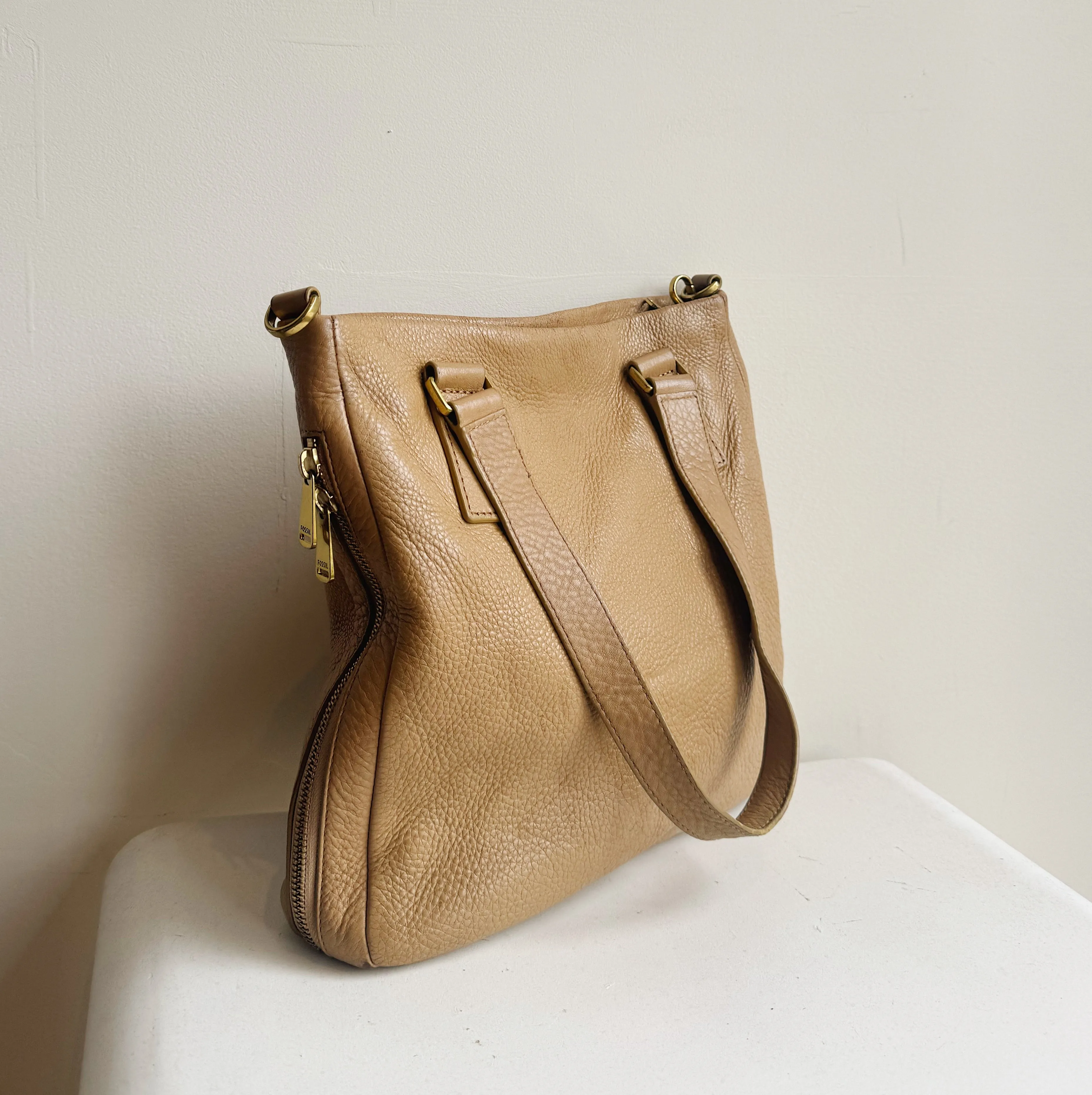 Honey Pebbled Leather Tote