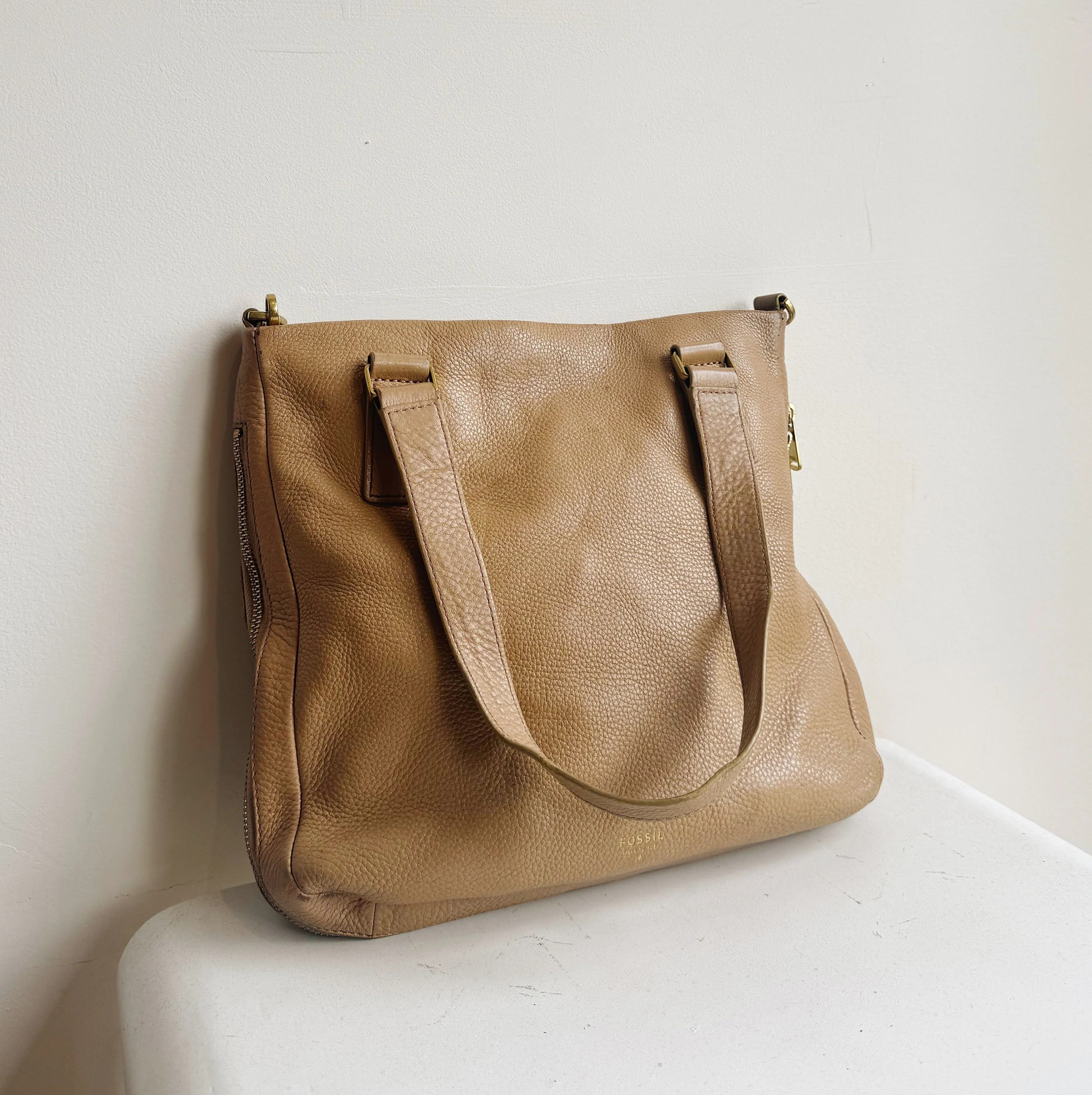 Honey Pebbled Leather Tote